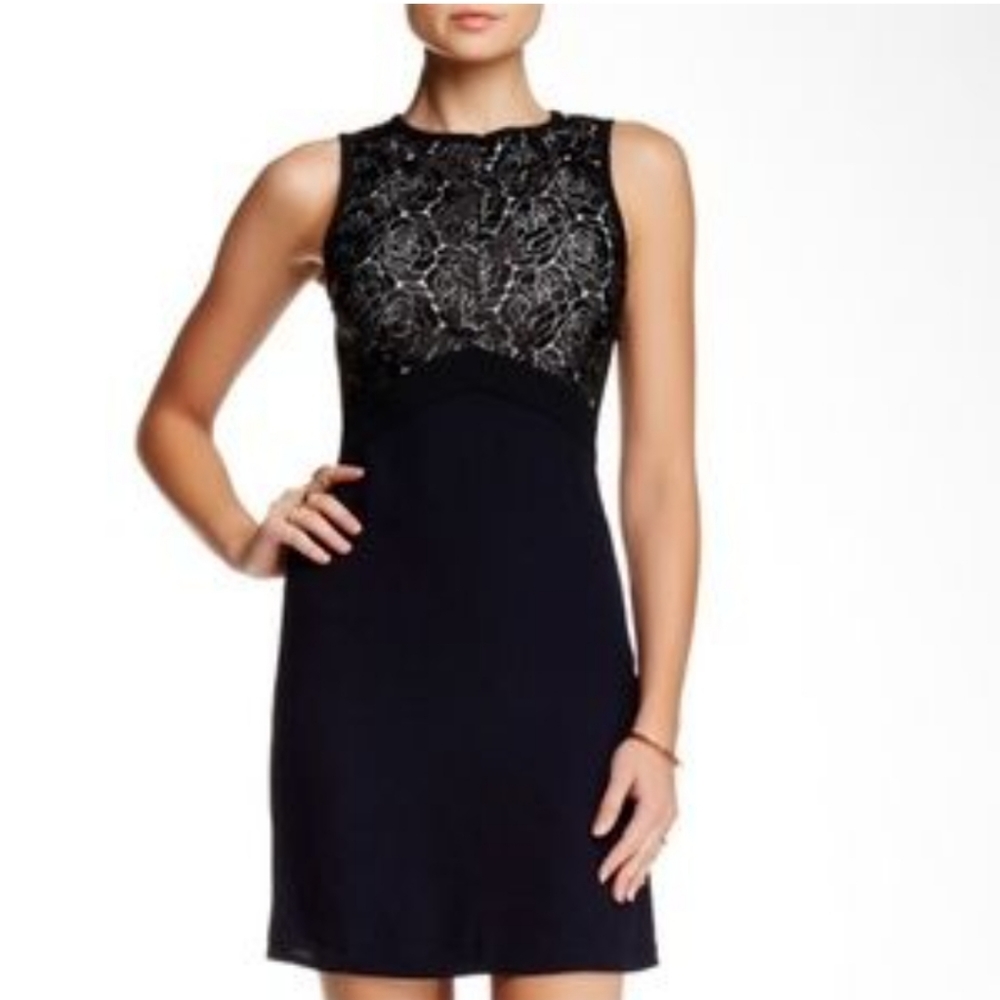 A.L.C. Black Mini Dress with Silver Detailing